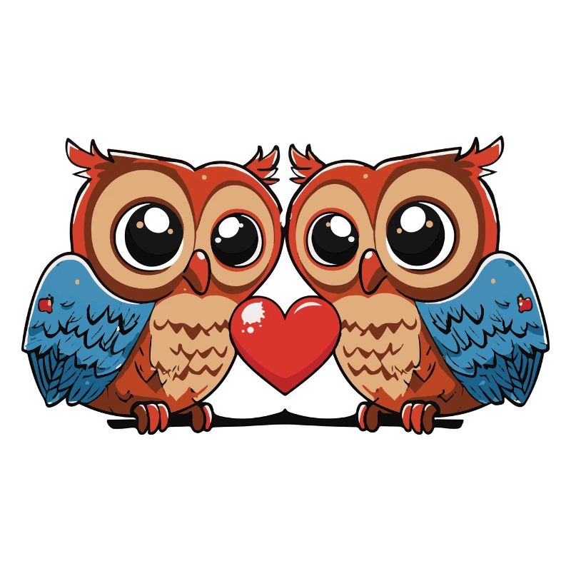 Eule Paar Valentinstag