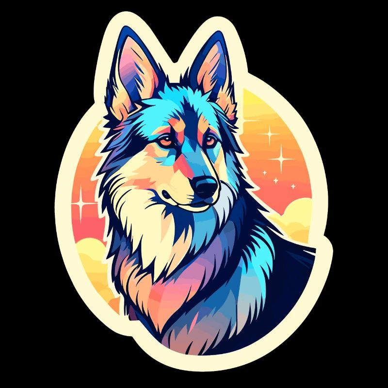 German Shepherd Illustration
