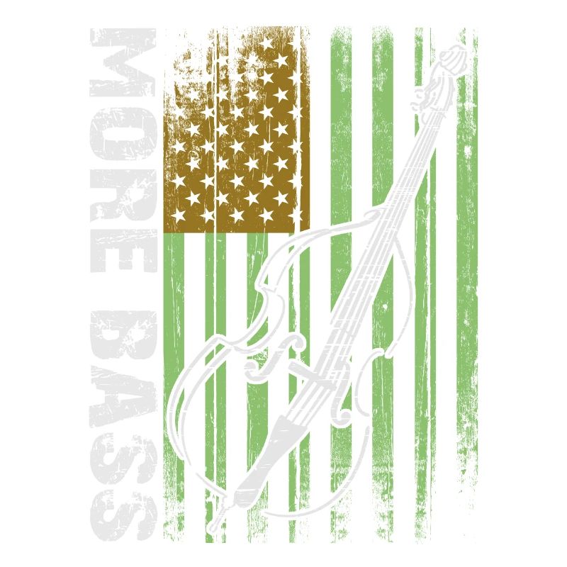 Plus de contrebasse basse avec drapeau américain