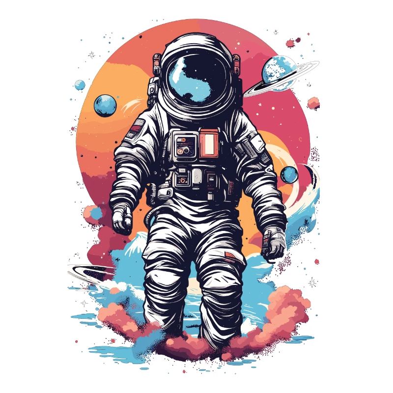 Astronaute cool dans l’espace