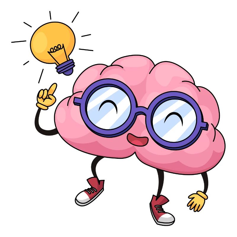 Brain Idea Comic Hand Drawn