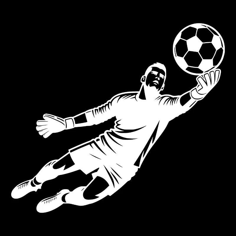 Dynamic goalkeeper illustration flying ball