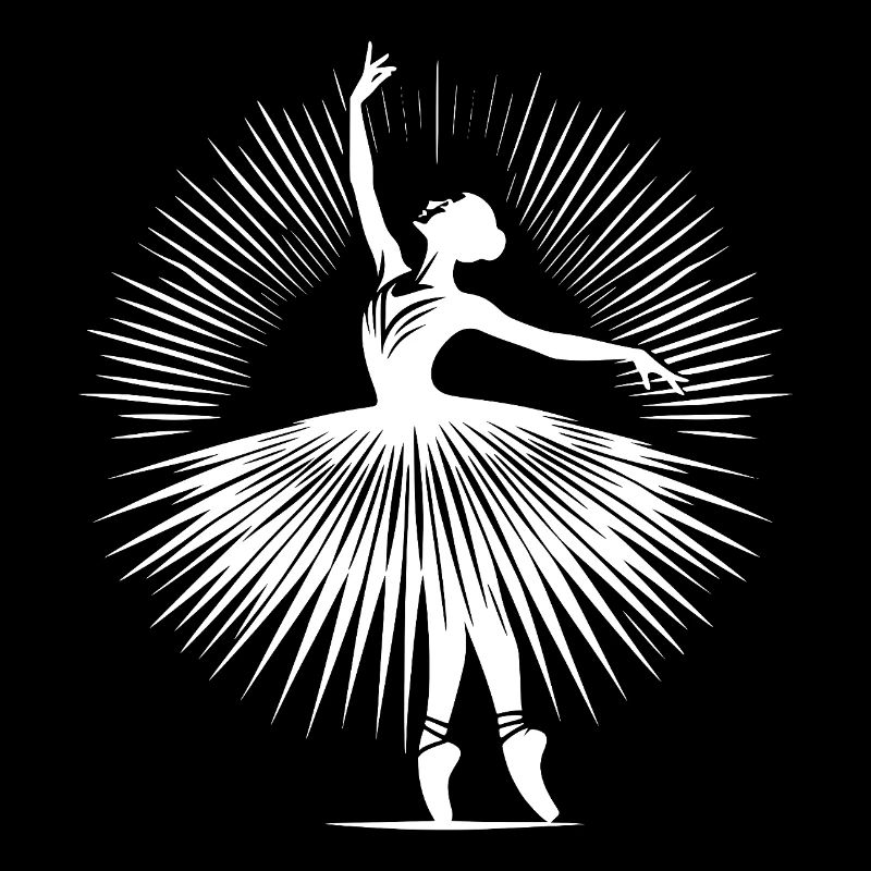 Graceful ballet dancer in perfect dance pose