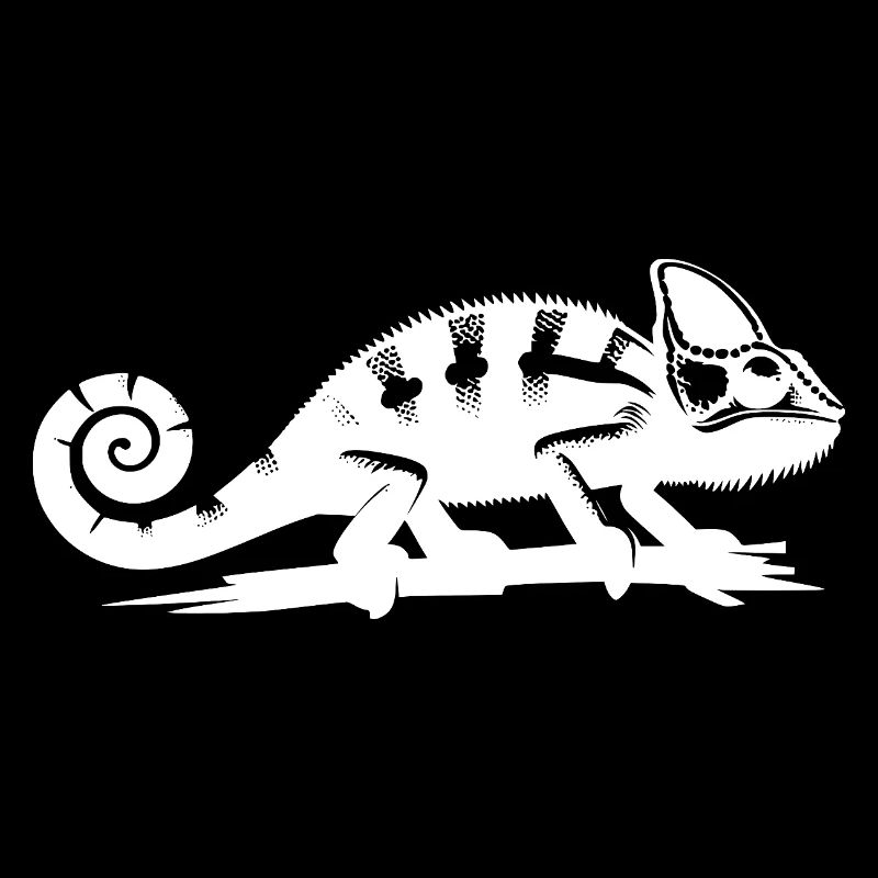 Petit dragon caméléon à la queue recourbée