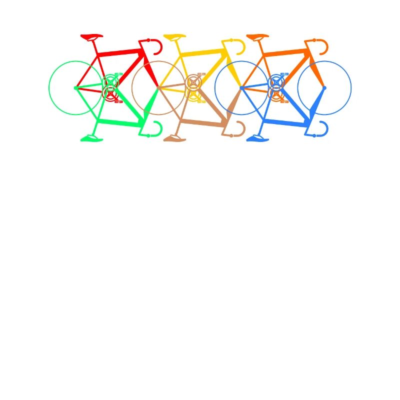 6 bikes & 6 colorful bikes
