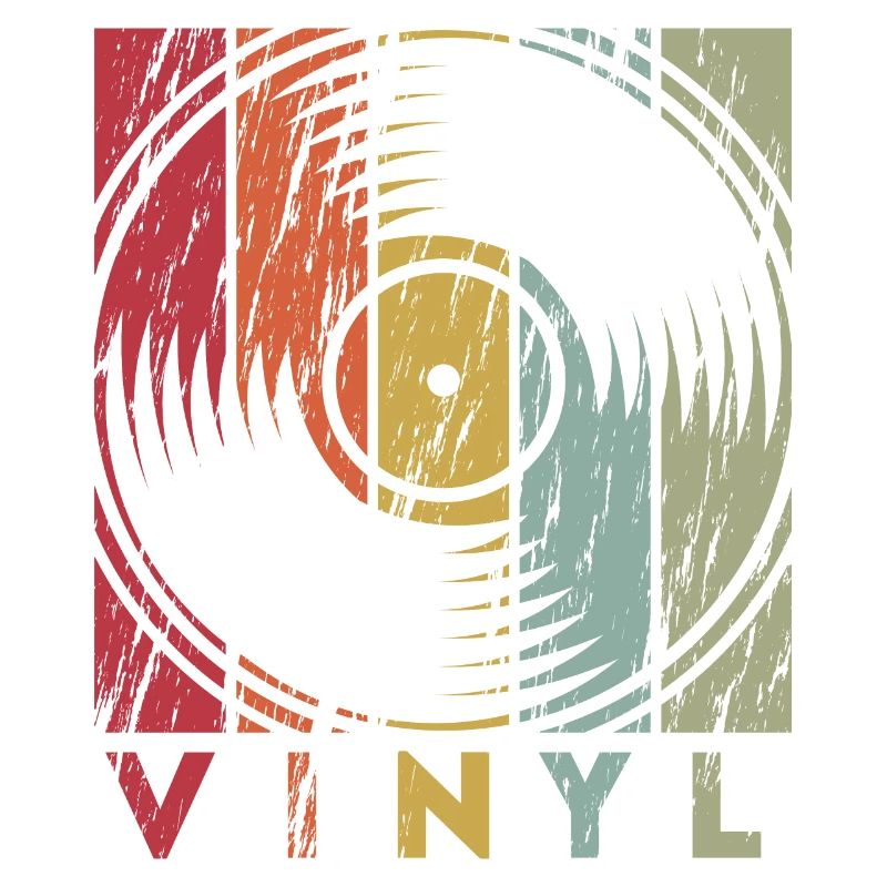 Disque vinyle rétro old school aspect usé