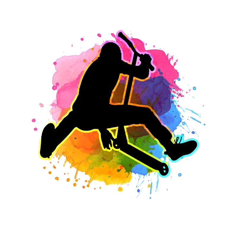 Colori Acquerello Stuntscooter Stunt Roller