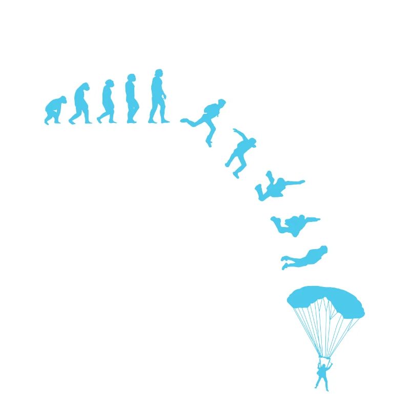 Skydiver Evolution Parachutistes