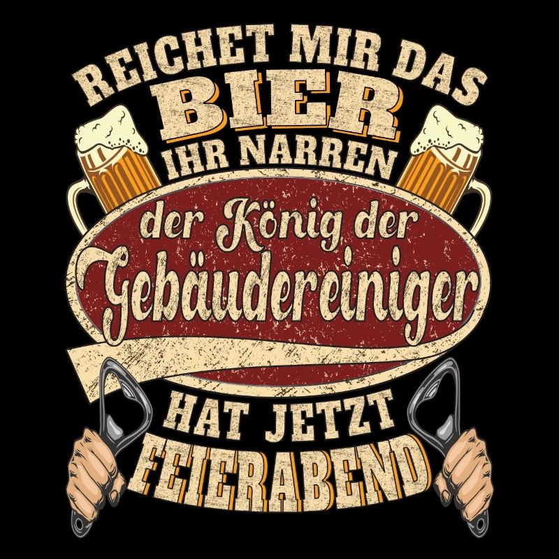 Gebäudereiniger Bier Feierabend