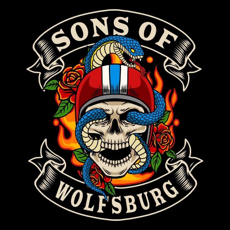 Wolfsburg Biker Geschenk fils de Wolfsburg Heimat