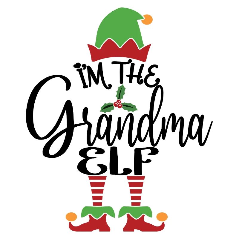 Oma Elf süßes lustiges passendes Weihnachtskostüm