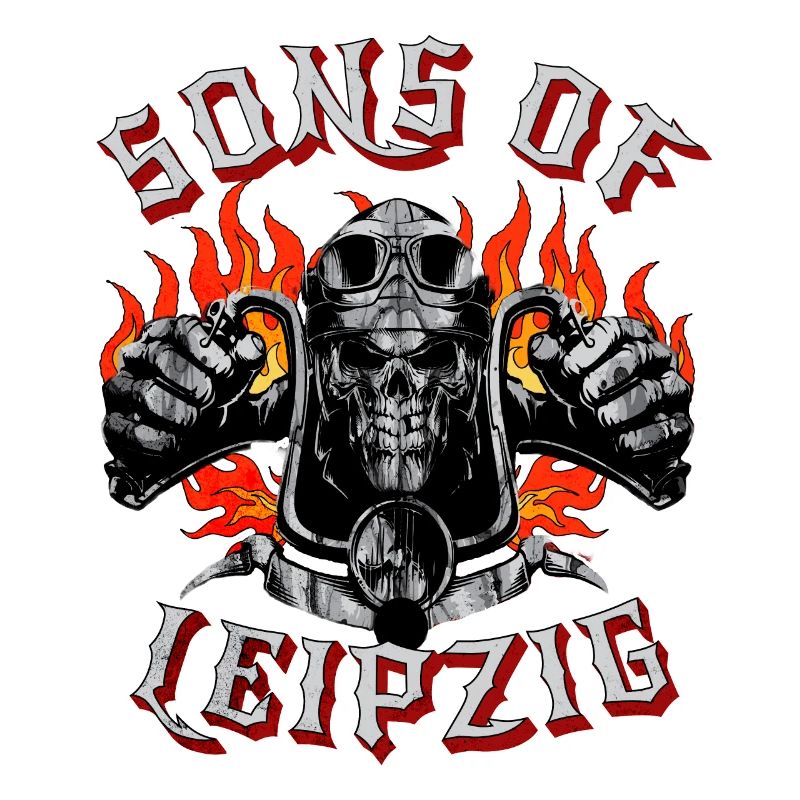 Leipzig Biker Geschenk fils de Leipzig