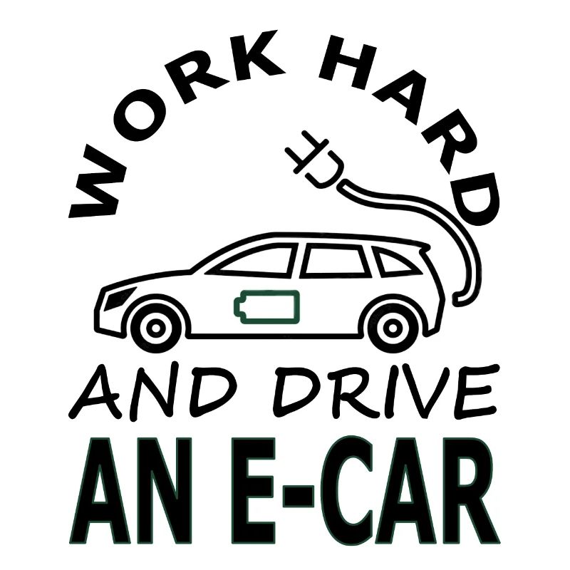 E-car driving e-car driver saying gift idea