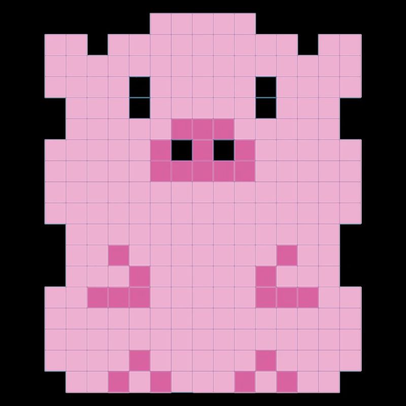 A pixelated piglet