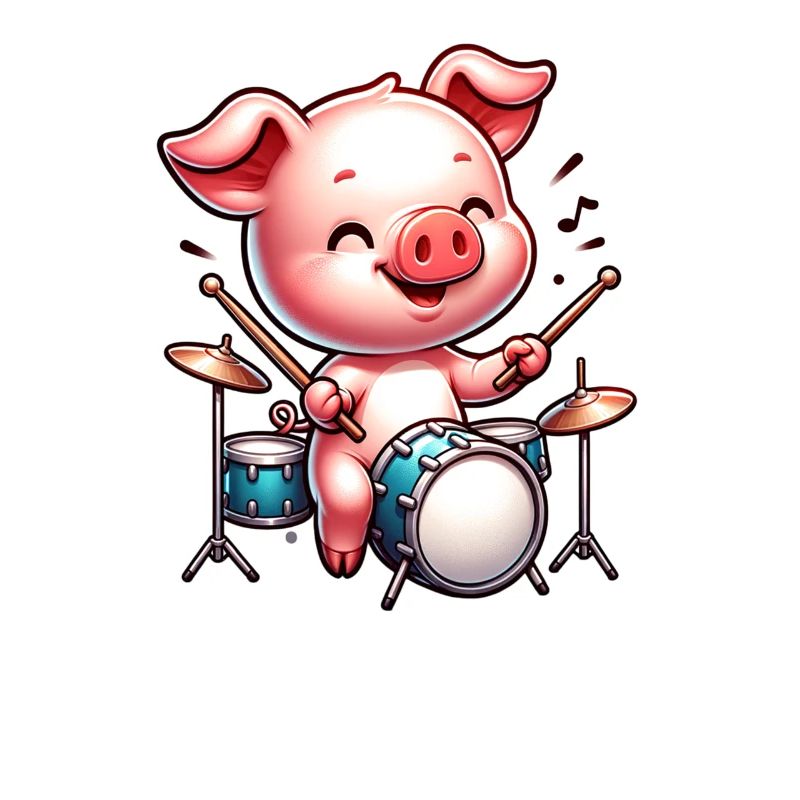 Conception de ferme de batteur de cochon mignon