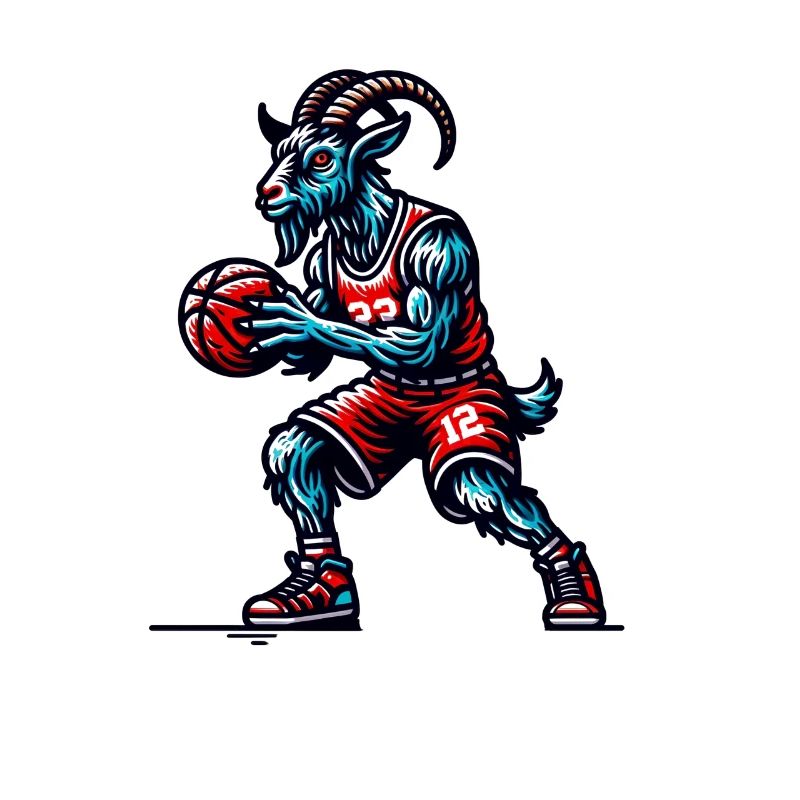 Équipe d’athlètes Goat Basketball Devil