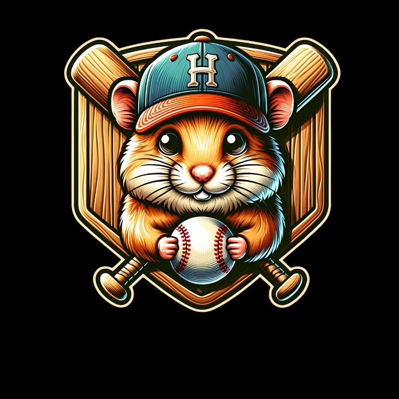 Cool Hamster Baseball Softball Pitcher Player