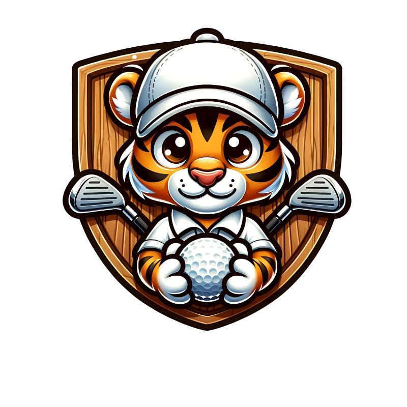 Cool Tiger Wildcat Golfer Design