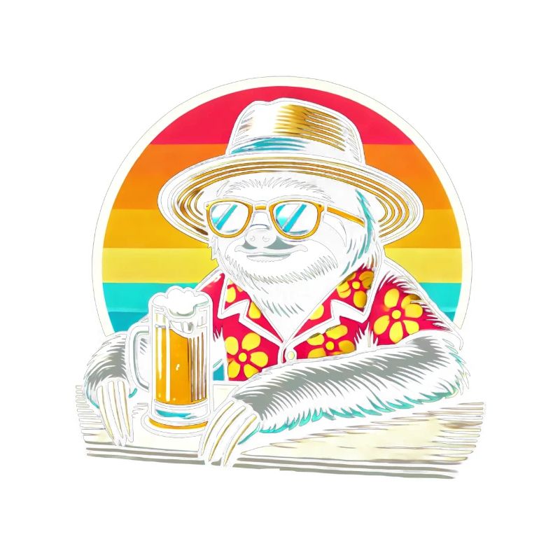 Sloth Drinking Beer