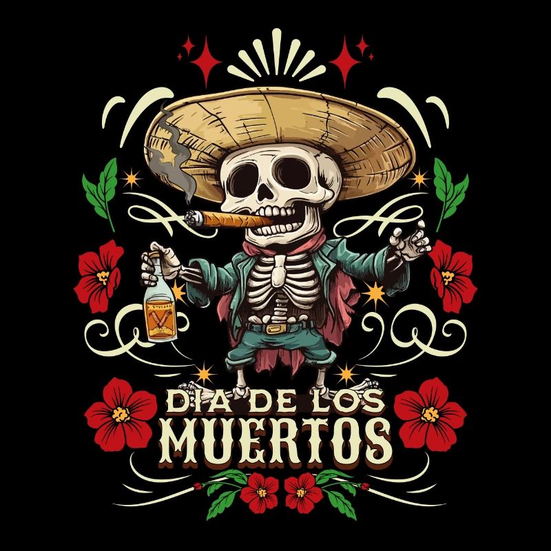 Dia De Los Muertos Skull Skull Tequilla