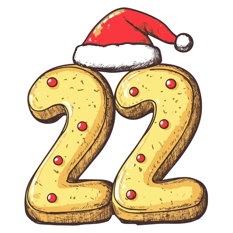Biscuit de Noël à 22 chiffres