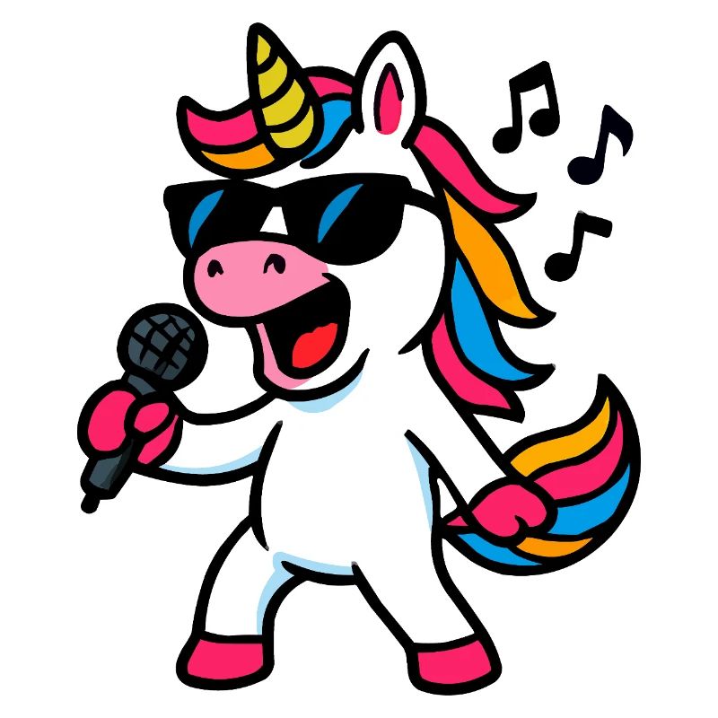 Licorne Chanteuse comique