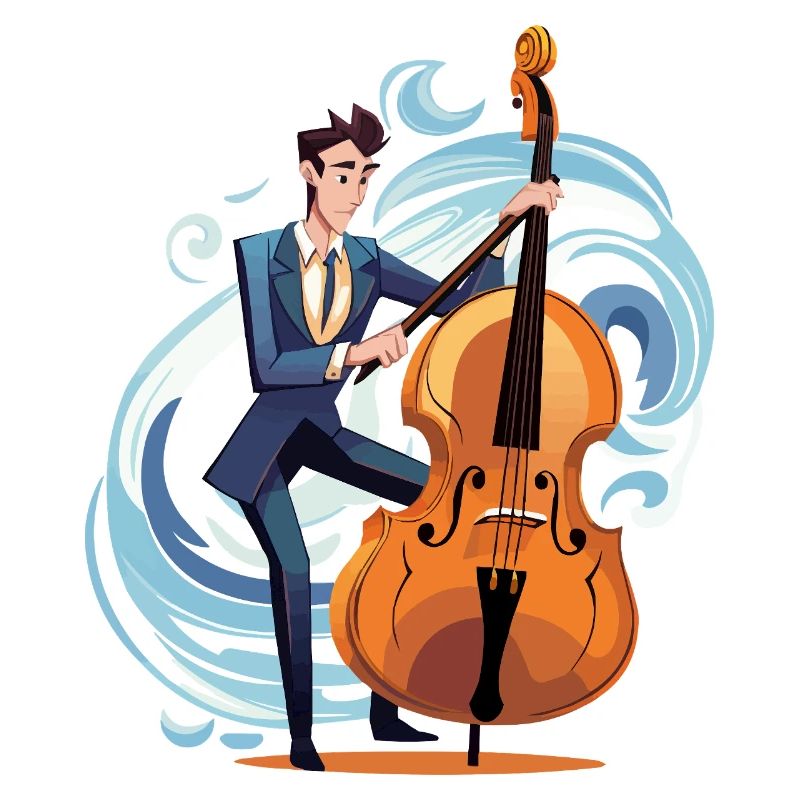 Violoncelle de jazz côtier dans la tempête