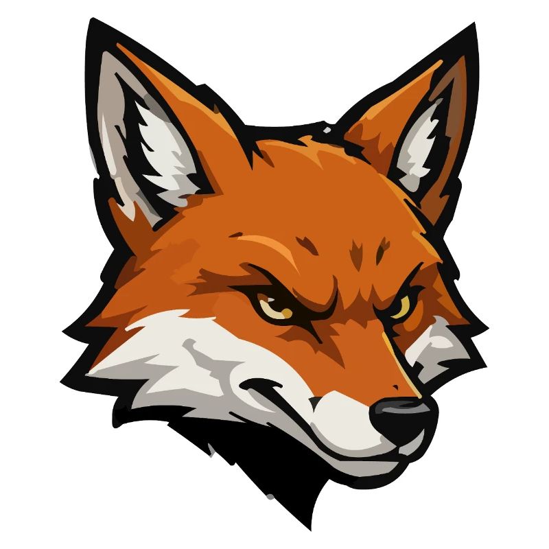 Fox head vector illustration