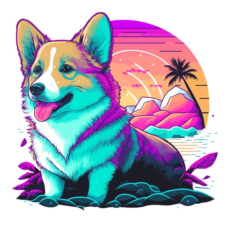 Journée de plage de Corgi