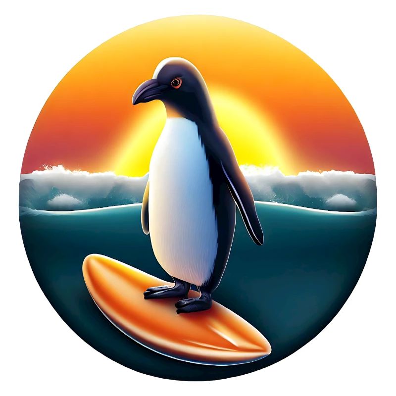 Pinguin Surfer