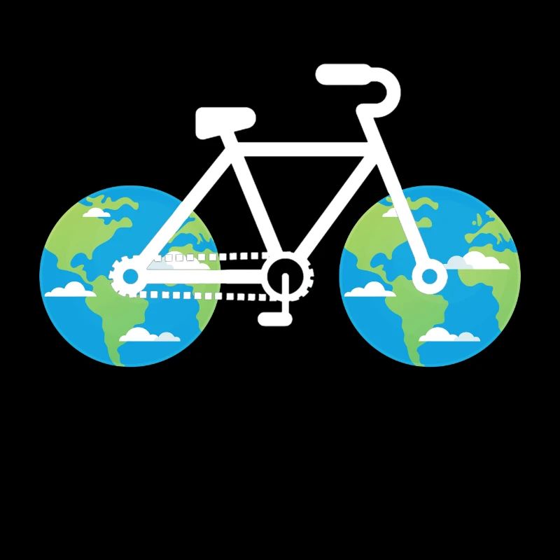 Globe terrestre de roue de bicyclette