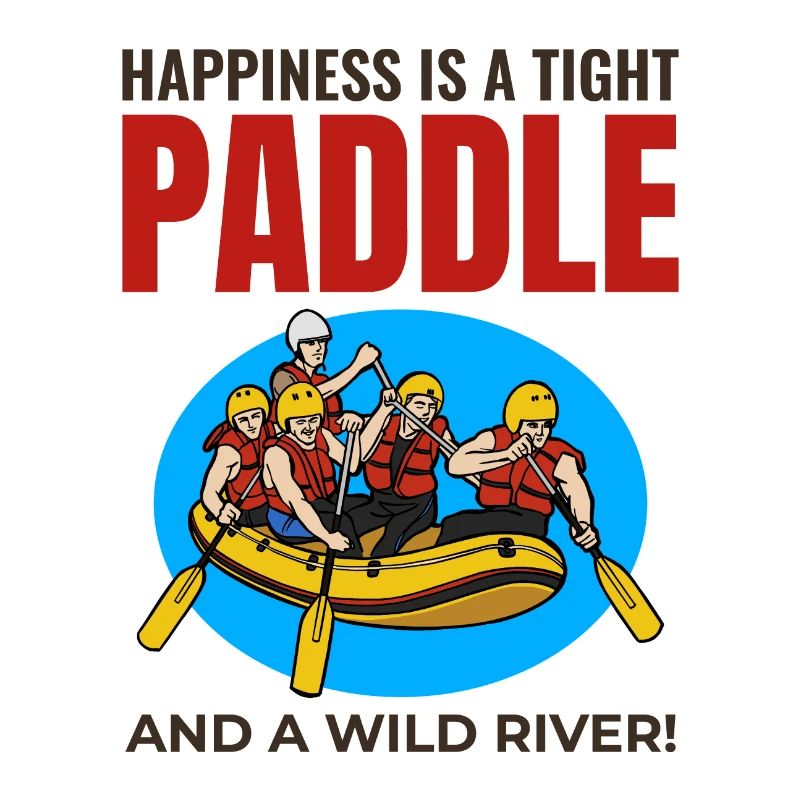 Rafting Team Raft Eau Vive Rafter Paddle Drôle