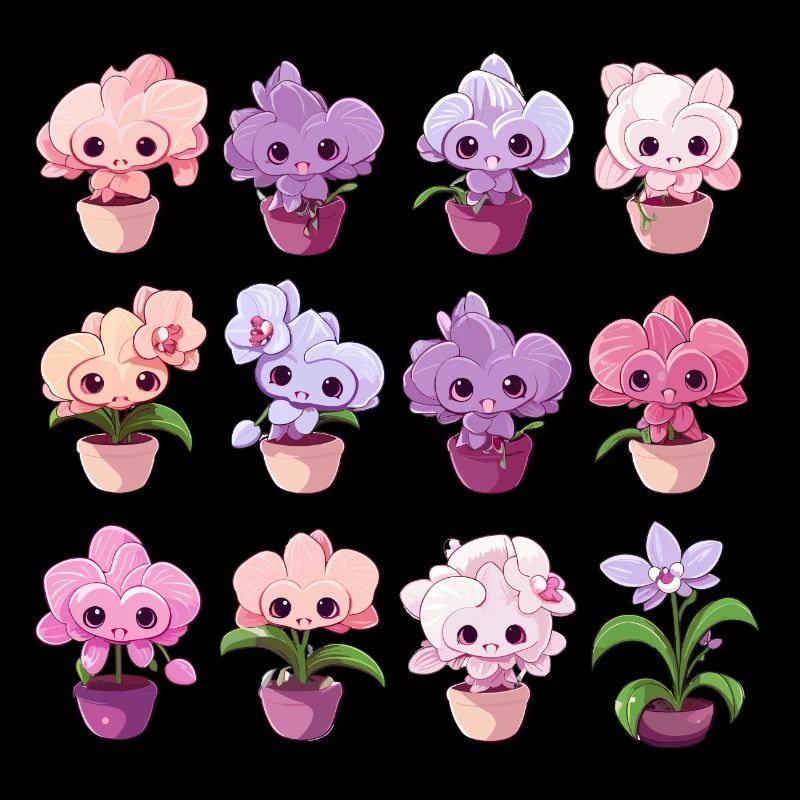 Orchids kawaii