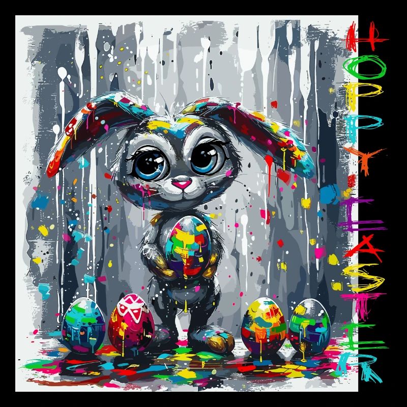 Easter bunny at work