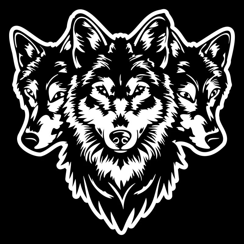 Wolf Pack Wolf Head