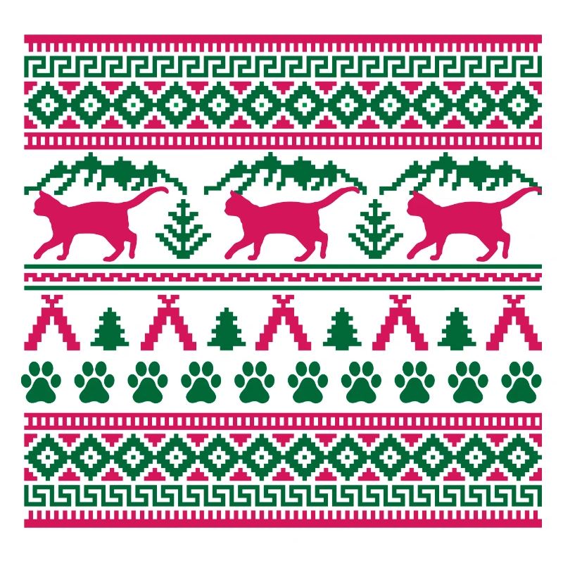 Weihnachtskatze Hässlicher Weihnachtspullover Geschenk