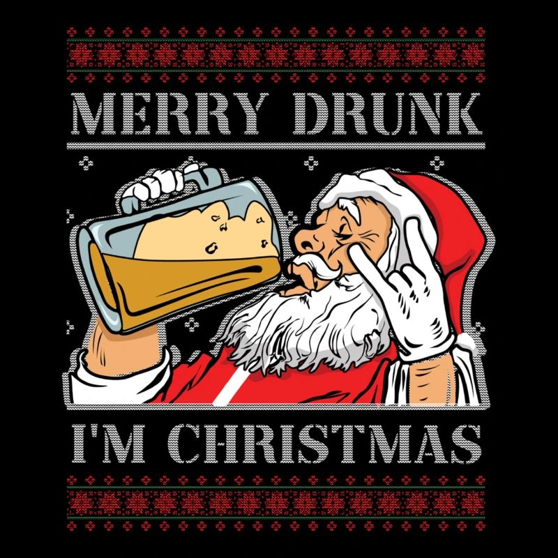 Drunk Santa Claus Beer Lover December Pattern