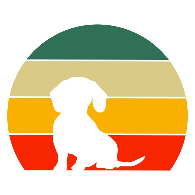 Hundehalter Hunde Geschenk Retro Dackel
