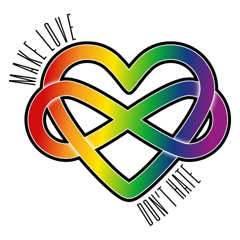 Polyamory Heart : Make Love & Don’t Hate (noir)