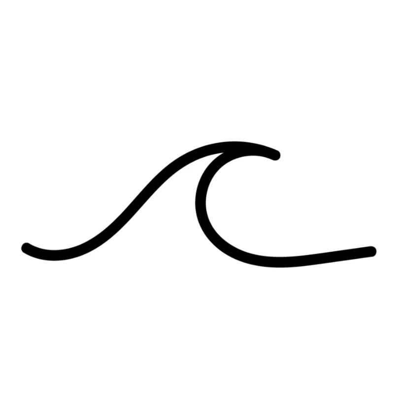 Black minimalistic ocean wave ocean wave