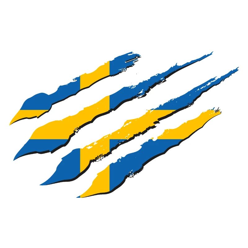 Suède Drapeau Rayures Griffe Scandinavie Drapeau