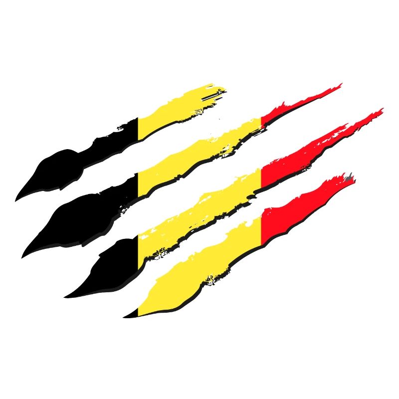 Belgique Drapeau Rayures Drapeau Belge Griffes Cut