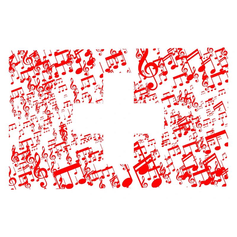 Suisse Drapeau Croix Clé de partition Suisse