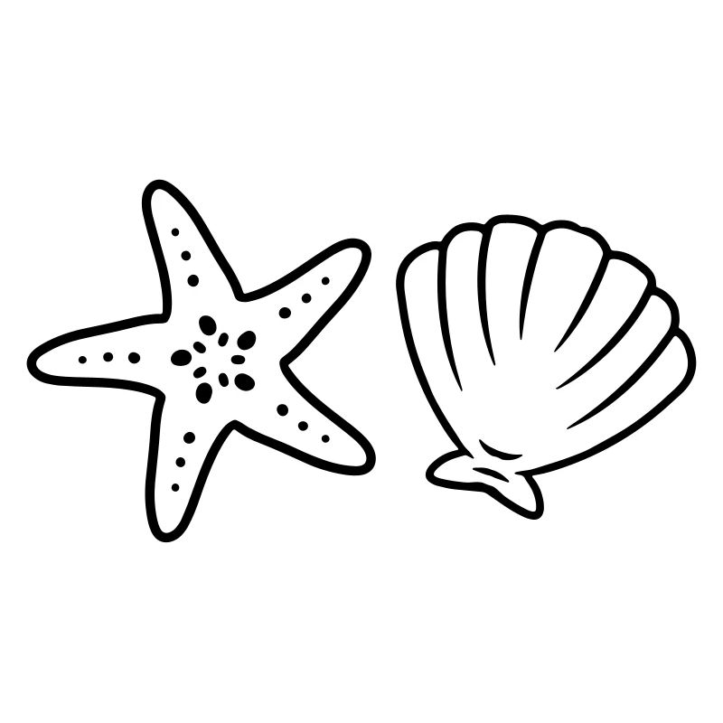 Starfish and Shell Diving Beach Ocean Gift