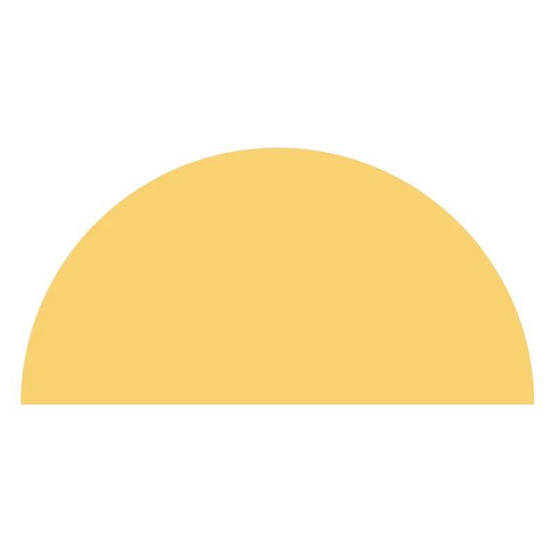 Pluto - semicircle yellow
