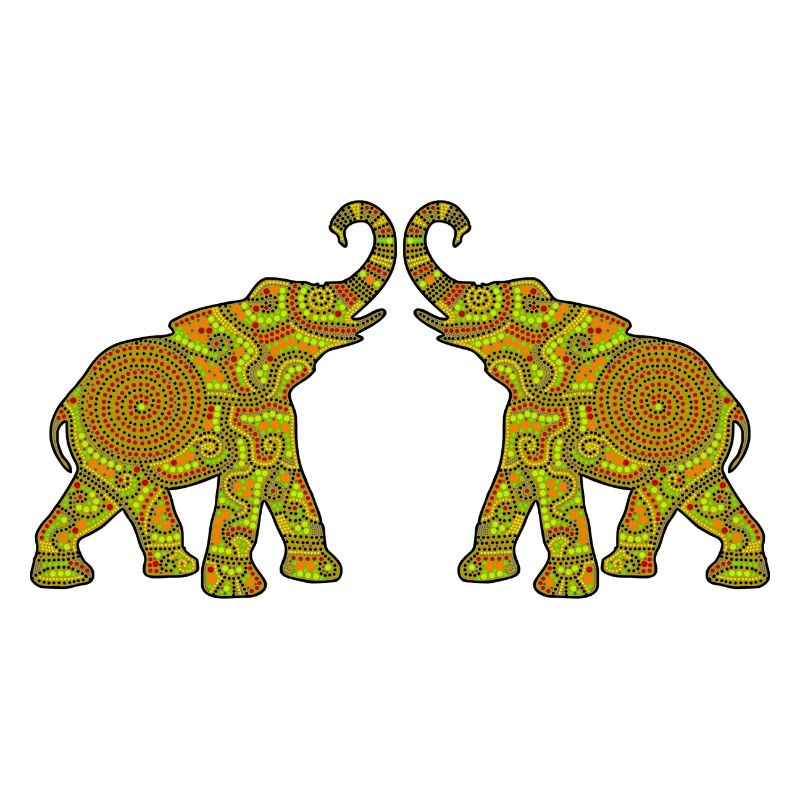 Wonderful Dot Work - Two ELEPHANTS3