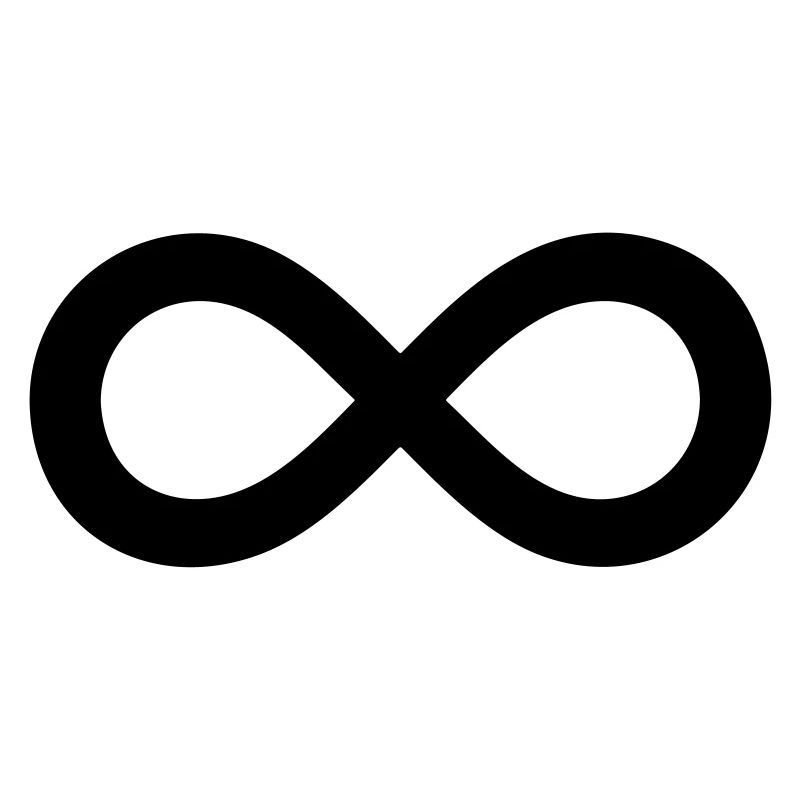 Infinity noir Infinity symbole