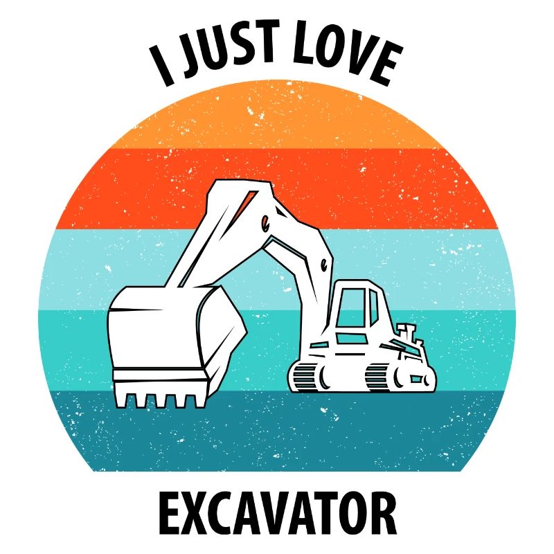 Bagger Baggerfahrer Baggerwagen