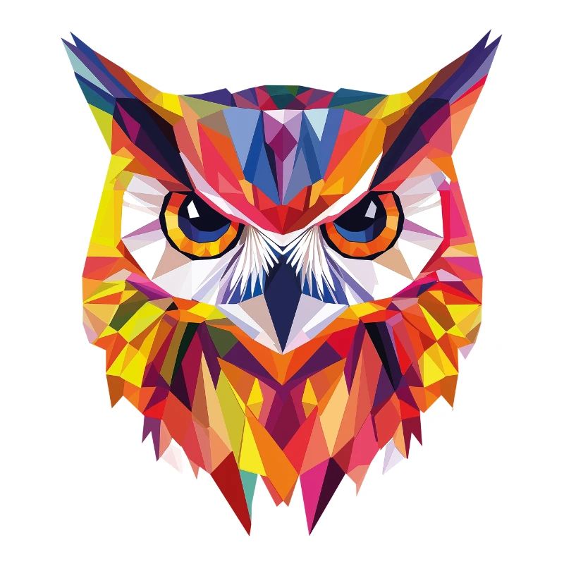 Low Poly Eule – modernes Design für Schlaue