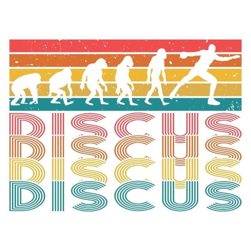 Discus Athlete Vintage Retro Discus Thrower